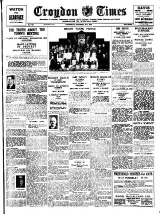 cover page of Croydon Times published on November 23, 1932