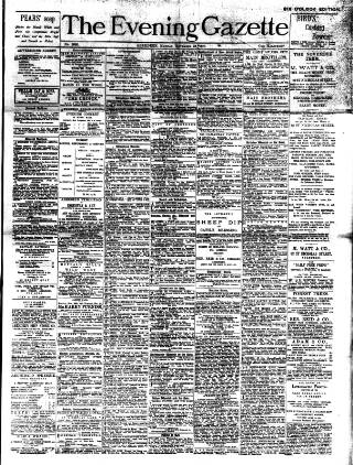 cover page of Evening Gazette (Aberdeen) published on November 23, 1891