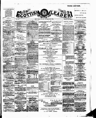 cover page of Scottish Leader published on November 23, 1888