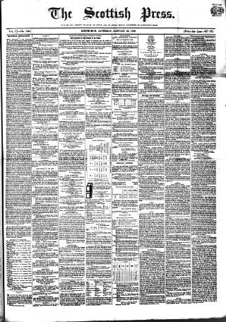 cover page of Scottish Press published on January 26, 1850