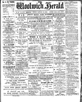 cover page of Woolwich Herald published on January 26, 1900