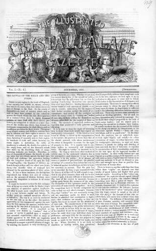 cover page of Illustrated Crystal Palace Gazette published on December 1, 1853