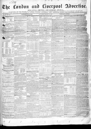 cover page of London and Liverpool Advertiser published on December 11, 1847