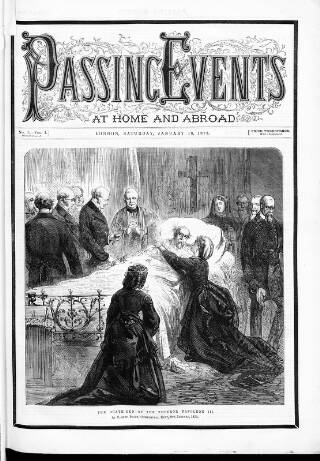 cover page of Passing Events published on January 18, 1873