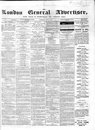 cover page of Morning Mail (London) published on November 18, 1865