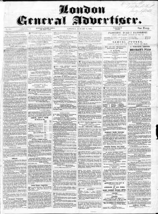 cover page of Morning Mail (London) published on January 6, 1866