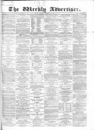 cover page of Weekly Advertiser published on November 19, 1865