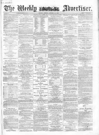 cover page of Weekly Advertiser published on January 14, 1866