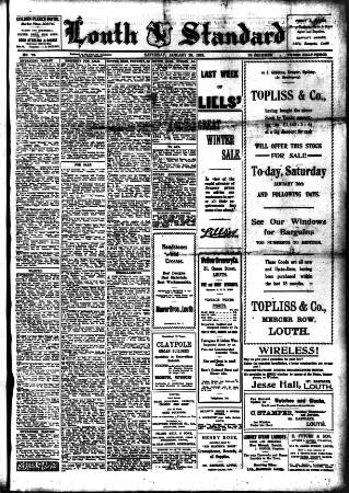 cover page of Louth Standard published on January 26, 1924