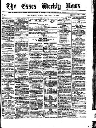 cover page of Essex Weekly News published on November 23, 1866