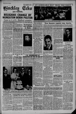 cover page of Hinckley Echo published on January 26, 1951