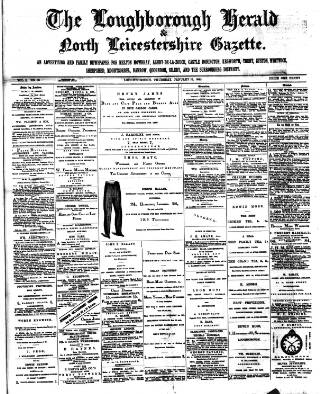 cover page of Loughborough Herald & North Leicestershire Gazette published on January 26, 1882