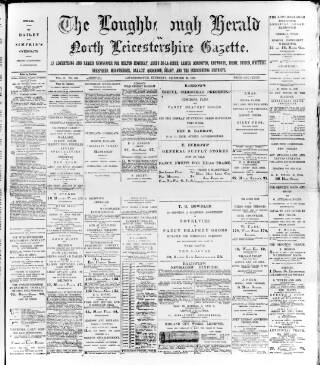 cover page of Loughborough Herald & North Leicestershire Gazette published on December 25, 1890