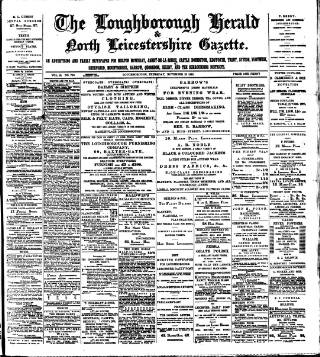 cover page of Loughborough Herald & North Leicestershire Gazette published on November 23, 1893