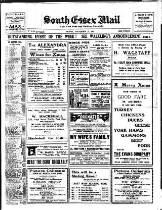 cover page of West Ham and South Essex Mail published on December 25, 1931