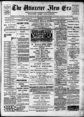 cover page of Uttoxeter New Era published on January 26, 1898