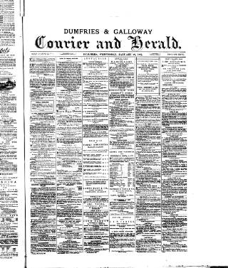 cover page of Dumfries & Galloway Courier and Herald published on January 26, 1887