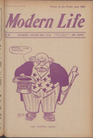 cover page of Modern Man published on January 23, 1915