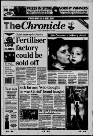 cover page of Chester Chronicle (Frodsham & Helsby edition) published on November 19, 1999