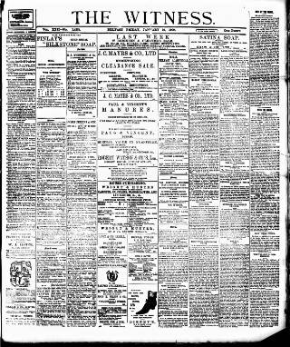 cover page of Witness (Belfast) published on January 26, 1900