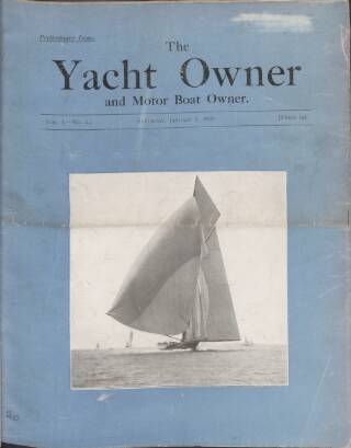 cover page of Yacht Owner and Motor Boat Owner published on January 5, 1924