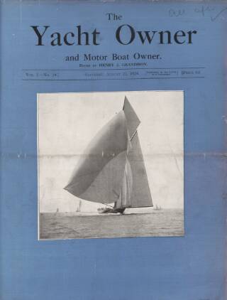 cover page of Yacht Owner and Motor Boat Owner published on August 23, 1924