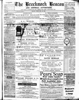 cover page of Brecknock Beacon published on December 25, 1885