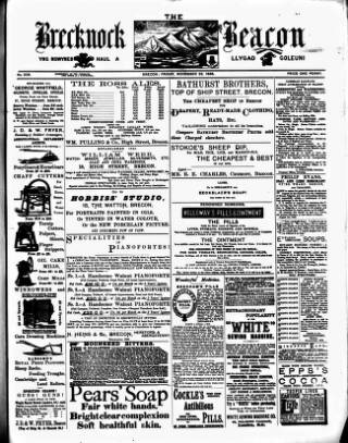 cover page of Brecknock Beacon published on November 23, 1888