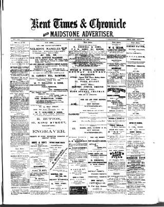 cover page of Kent Times published on December 25, 1903