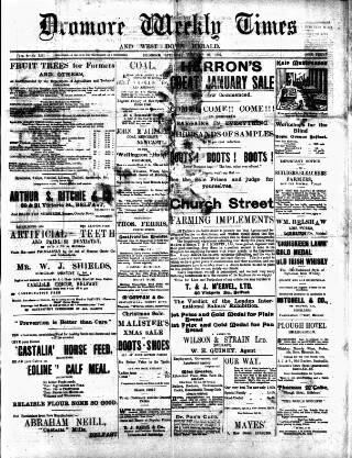 cover page of Dromore Weekly Times and West Down Herald published on January 26, 1907