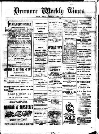 cover page of Dromore Weekly Times and West Down Herald published on December 25, 1909