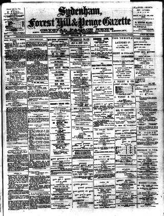 cover page of Sydenham, Forest Hill & Penge Gazette published on November 23, 1907