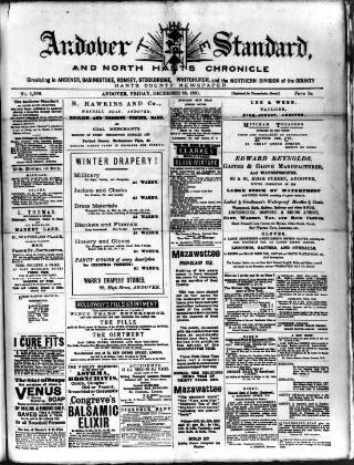 cover page of Andover Chronicle published on December 25, 1891