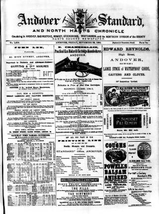 cover page of Andover Chronicle published on November 23, 1894