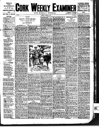 cover page of Cork Weekly Examiner published on January 26, 1907