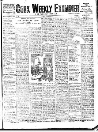 cover page of Cork Weekly Examiner published on November 23, 1907