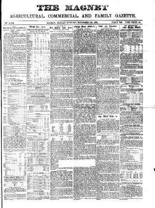 cover page of Magnet (London) published on November 23, 1885