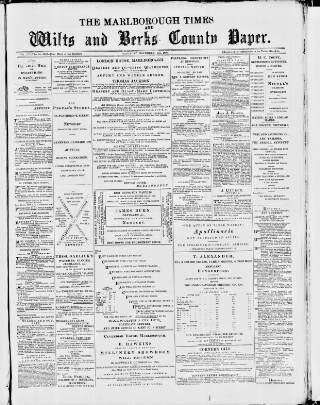 cover page of Marlborough Times published on November 23, 1895