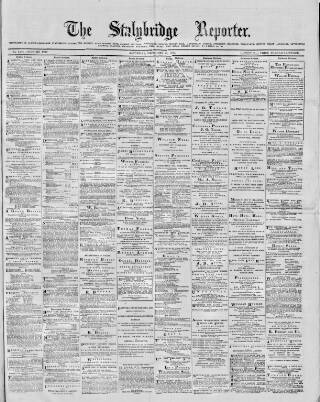 cover page of Stalybridge Reporter published on December 25, 1875