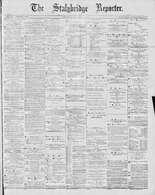 cover page of Stalybridge Reporter published on January 26, 1884