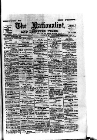 cover page of Carlow Nationalist published on November 23, 1901