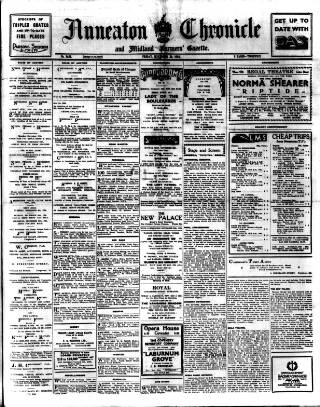 cover page of Nuneaton Chronicle published on November 23, 1934