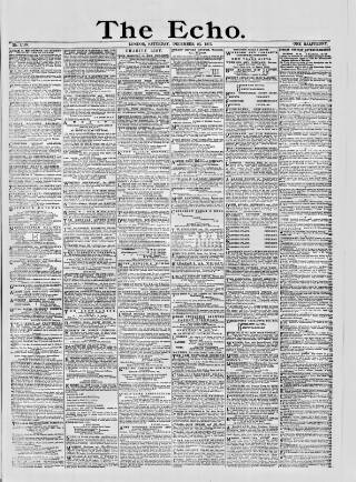 cover page of Echo (London) published on December 25, 1875