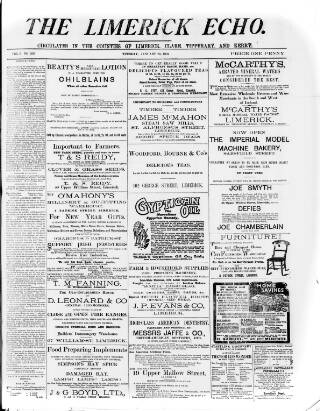 cover page of Limerick Echo published on January 26, 1904