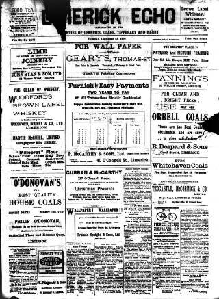 cover page of Limerick Echo published on December 23, 1930