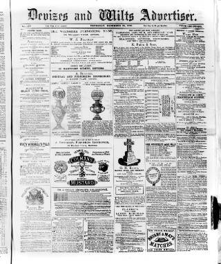 cover page of Devizes and Wilts Advertiser published on December 25, 1879