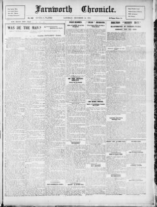 cover page of Farnworth Chronicle published on December 25, 1915