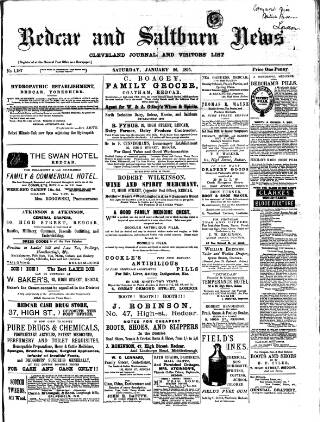 cover page of Redcar and Saltburn News published on January 26, 1895