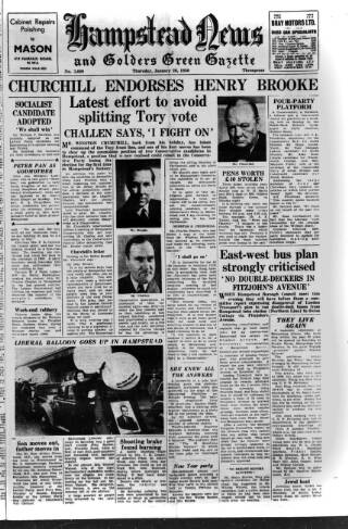 cover page of Hampstead News published on January 26, 1950