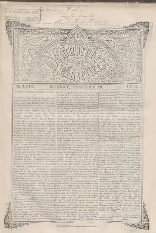 cover page of Pawnbrokers' Gazette published on January 18, 1869